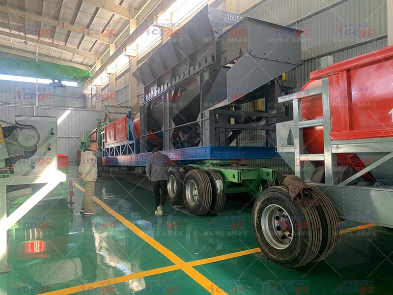 貴州客戶實地考察洗石機